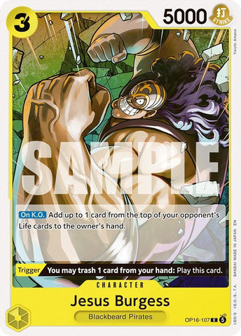 Image for Jesus Burgess (OP16-107) (The Time of Battle) - One Piece Card Game