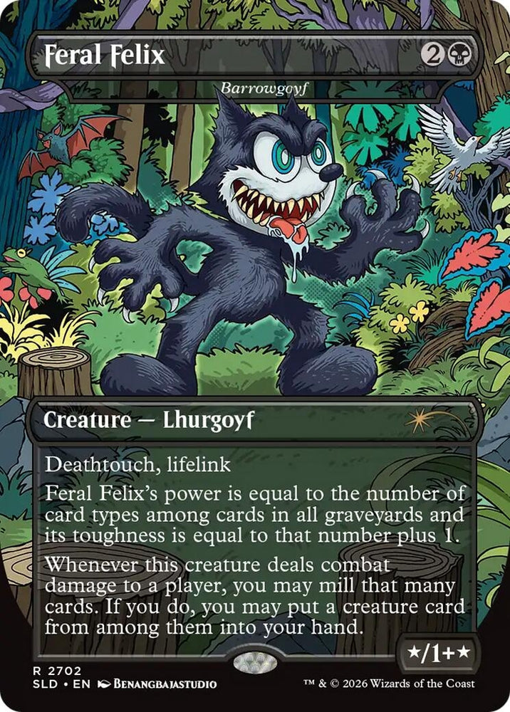 Image for Feral Felix  - Barrowgoyf (2702) (Secret Lair Drop Series) - Magic: The Gathering