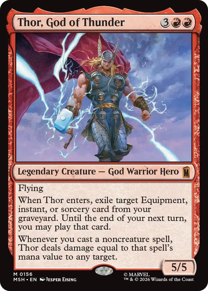 Image for Thor, God of Thunder (156) (Marvel Super Heroes) - Magic: The Gathering