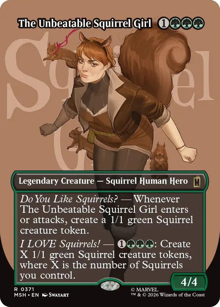 Image for The Unbeatable Squirrel Girl (Borderless) (371) (Marvel Super Heroes) - Magic: The Gathering