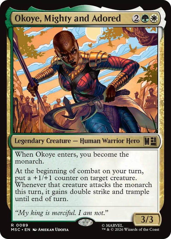 Image for Okoye, Mighty and Adored (89) (Commander: Marvel Super Heroes) - Magic: The Gathering