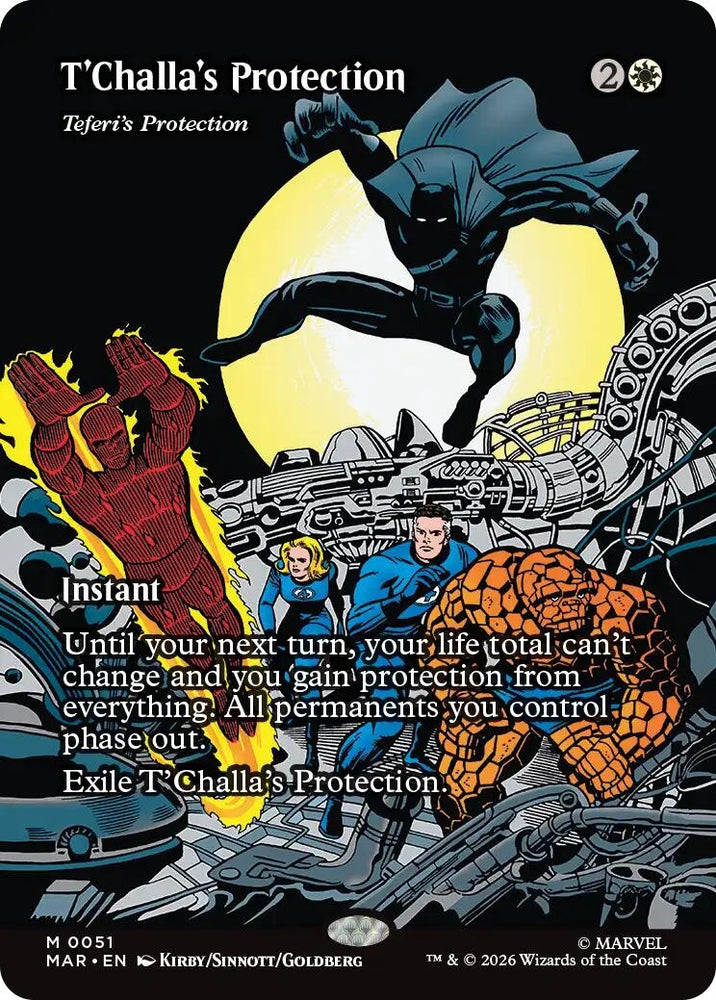 Image for T'Challa's Protection - Teferi's Protection (Borderless) (51) (Marvel Universe Eternal-Legal) - Magic: The Gathering