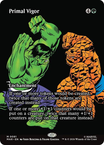Image for Primal Vigor (Borderless) (81) (Marvel Universe Eternal-Legal) - Magic: The Gathering
