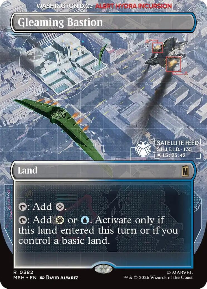 Image for Gleaming Bastion (Borderless) (382) (Marvel Super Heroes) - Magic: The Gathering