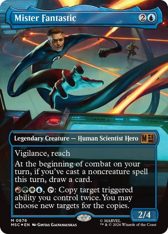 Image for Mister Fantastic (Borderless) (Surge Foil) (876) (Commander: Marvel Super Heroes) - Magic: The Gathering