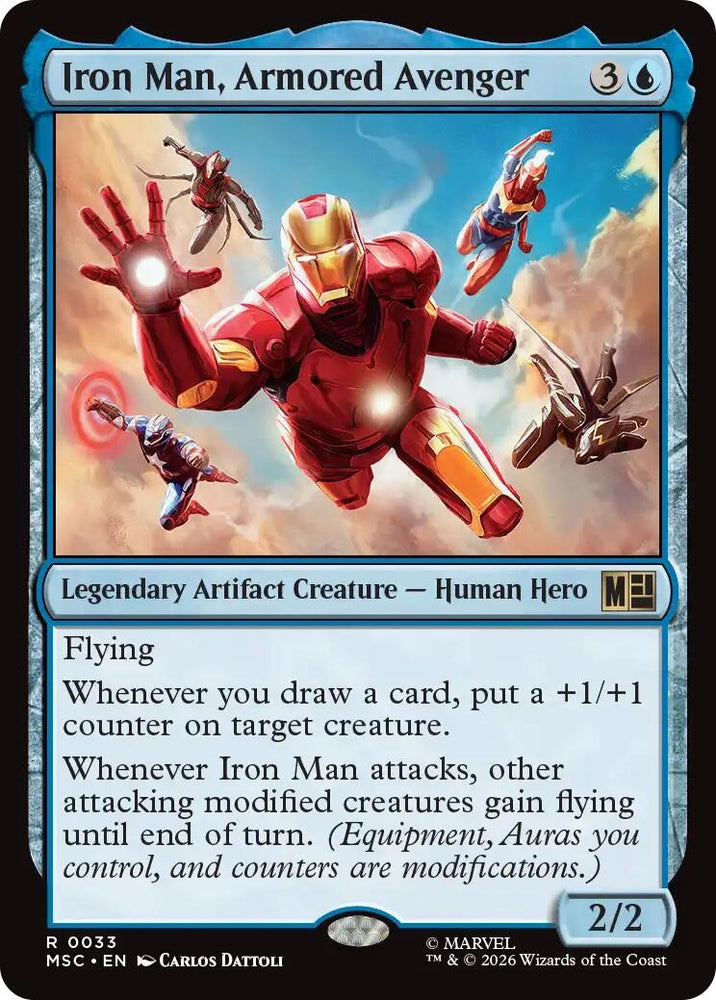 Image for Iron Man, Armored Avenger (Surge Foil) (33) (Commander: Marvel Super Heroes) - Magic: The Gathering