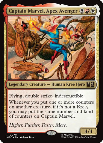 Image for Captain Marvel, Apex Avenger (Surge Foil) (78) (Commander: Marvel Super Heroes) - Magic: The Gathering