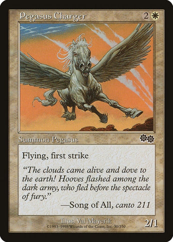 Image for Pegasus Charger (30) [Urza's Saga]