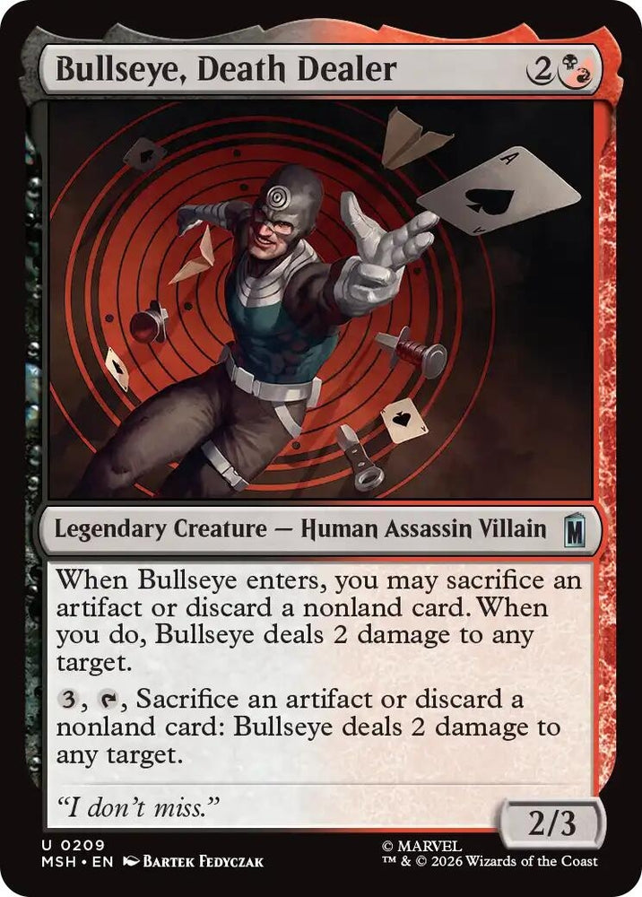 Image for Bullseye, Death Dealer (209) (Marvel Super Heroes) - Magic: The Gathering