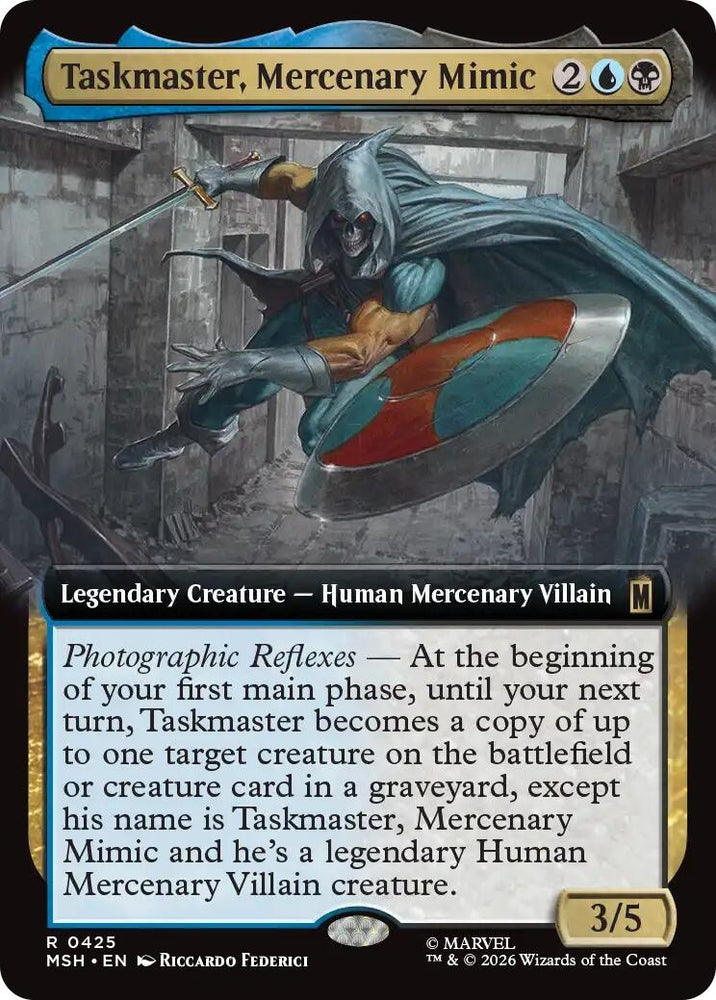 Image for Taskmaster, Mercenary Mimic (Extended Art) (425) (Marvel Super Heroes) - Magic: The Gathering