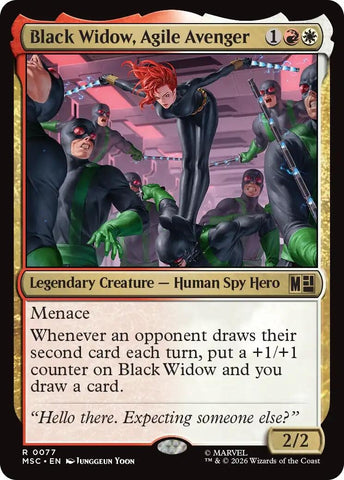 Image for Black Widow, Agile Avenger (Surge Foil) (77) (Commander: Marvel Super Heroes) - Magic: The Gathering