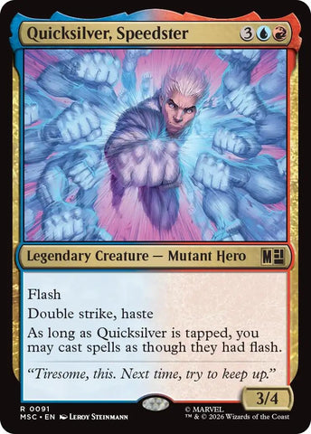 Image for Quicksilver, Speedster (Surge Foil) (91) (Commander: Marvel Super Heroes) - Magic: The Gathering