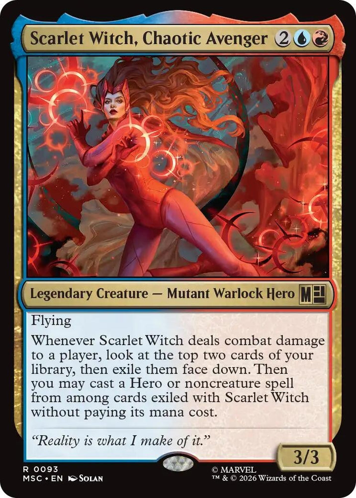 Image for Scarlet Witch, Chaotic Avenger (Surge Foil) (93) (Commander: Marvel Super Heroes) - Magic: The Gathering