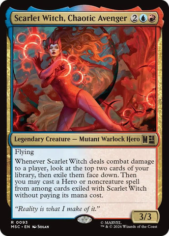 Image for Scarlet Witch, Chaotic Avenger (Surge Foil) (93) (Commander: Marvel Super Heroes) - Magic: The Gathering