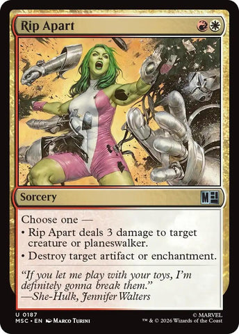 Image for Rip Apart (Surge Foil) (187) (Commander: Marvel Super Heroes) - Magic: The Gathering