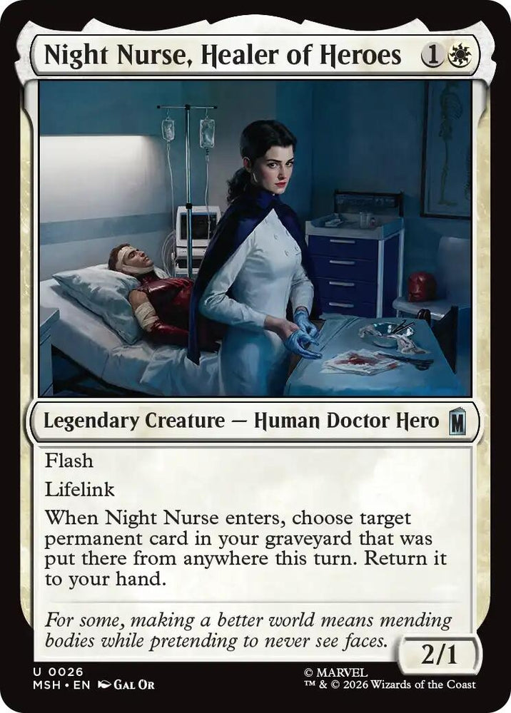 Image for Night Nurse, Healer of Heroes (26) (Marvel Super Heroes) - Magic: The Gathering