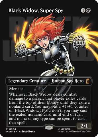 Image for Black Widow, Super Spy (Borderless) (0364) (364) (Marvel Super Heroes) - Magic: The Gathering