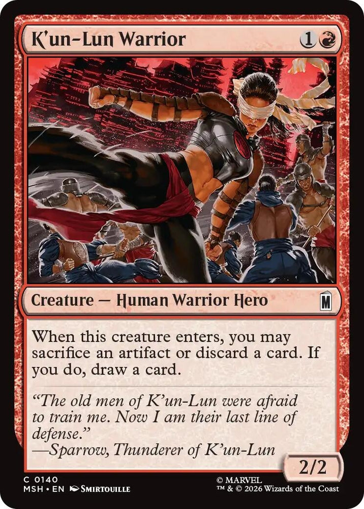 Image for K'un-Lun Warrior (140) (Marvel Super Heroes) - Magic: The Gathering