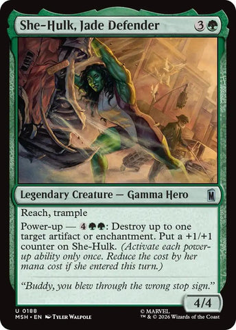 Image for She-Hulk, Jade Defender (188) (Marvel Super Heroes) - Magic: The Gathering