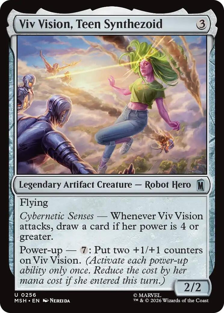 Image for Viv Vision, Teen Synthezoid (256) (Marvel Super Heroes) - Magic: The Gathering