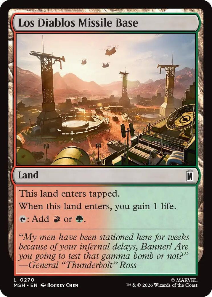 Image for Los Diablos Missile Base (270) (Marvel Super Heroes) - Magic: The Gathering