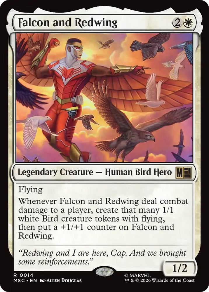 Image for Falcon and Redwing (14) (Commander: Marvel Super Heroes) - Magic: The Gathering
