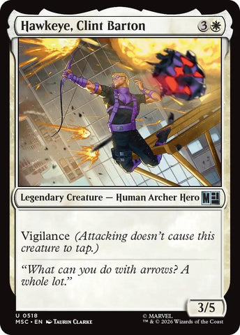 Image for Hawkeye, Clint Barton (0518) (518) (Commander: Marvel Super Heroes) - Magic: The Gathering