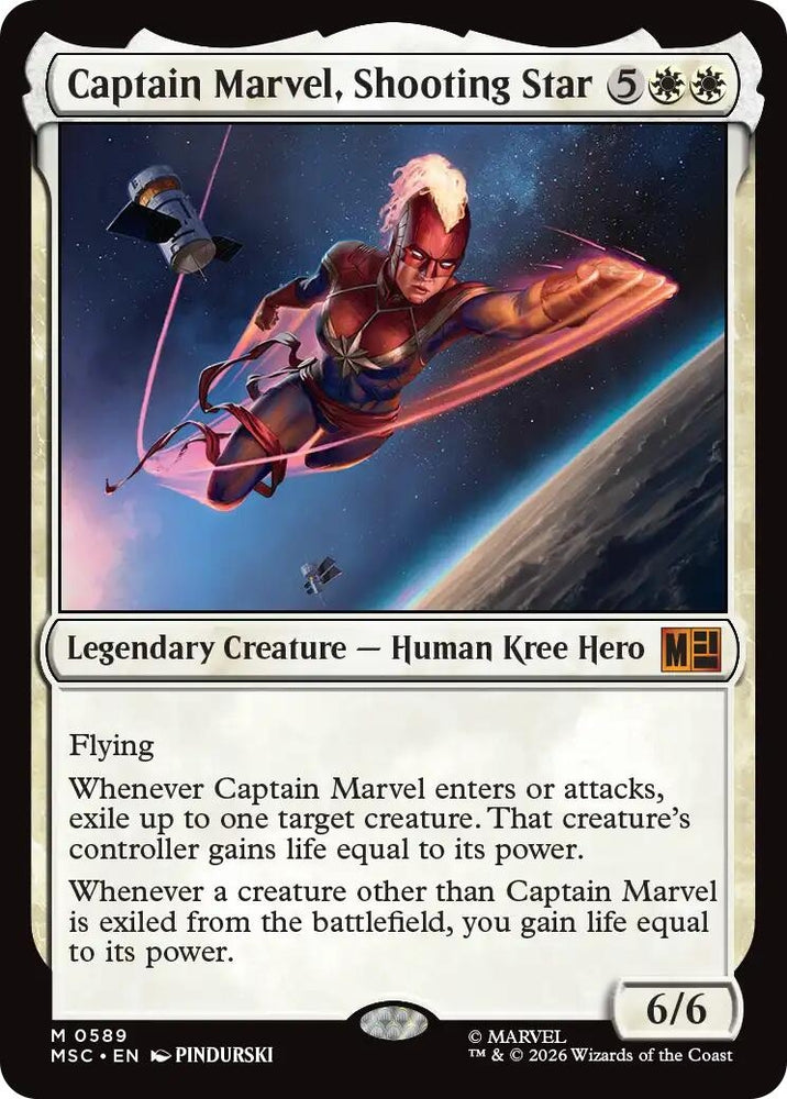 Image for Captain Marvel, Shooting Star (589) (Commander: Marvel Super Heroes) - Magic: The Gathering