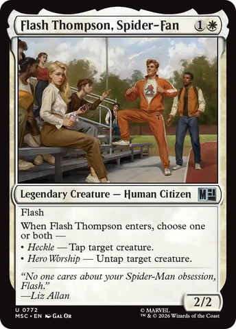 Image for Flash Thompson, Spider-Fan (772) (Commander: Marvel Super Heroes) - Magic: The Gathering