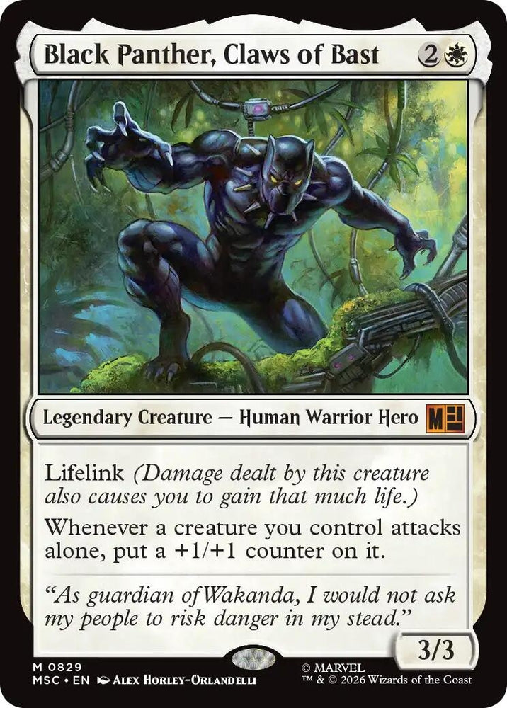 Image for Black Panther, Claws of Bast (829) (Commander: Marvel Super Heroes) - Magic: The Gathering