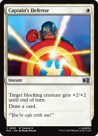 Image for Captain's Defense (0836) (836) (Commander: Marvel Super Heroes) - Magic: The Gathering
