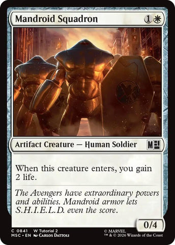 Image for Mandroid Squadron (0841) (841) (Commander: Marvel Super Heroes) - Magic: The Gathering