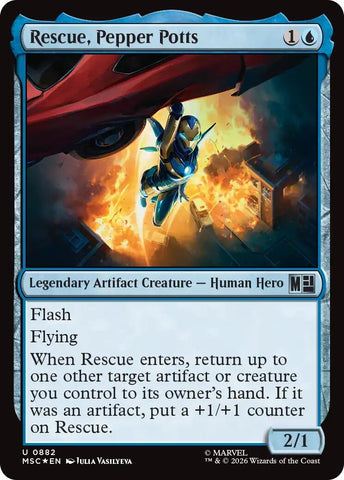 Image for Rescue, Pepper Potts (Surge Foil) (882) (Commander: Marvel Super Heroes) - Magic: The Gathering