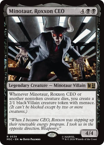 Image for Minotaur, Roxxon CEO (539) (Commander: Marvel Super Heroes) - Magic: The Gathering