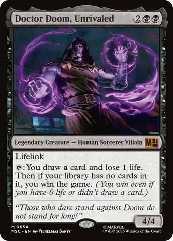 Image for Doctor Doom, Unrivaled (654) (Commander: Marvel Super Heroes) - Magic: The Gathering