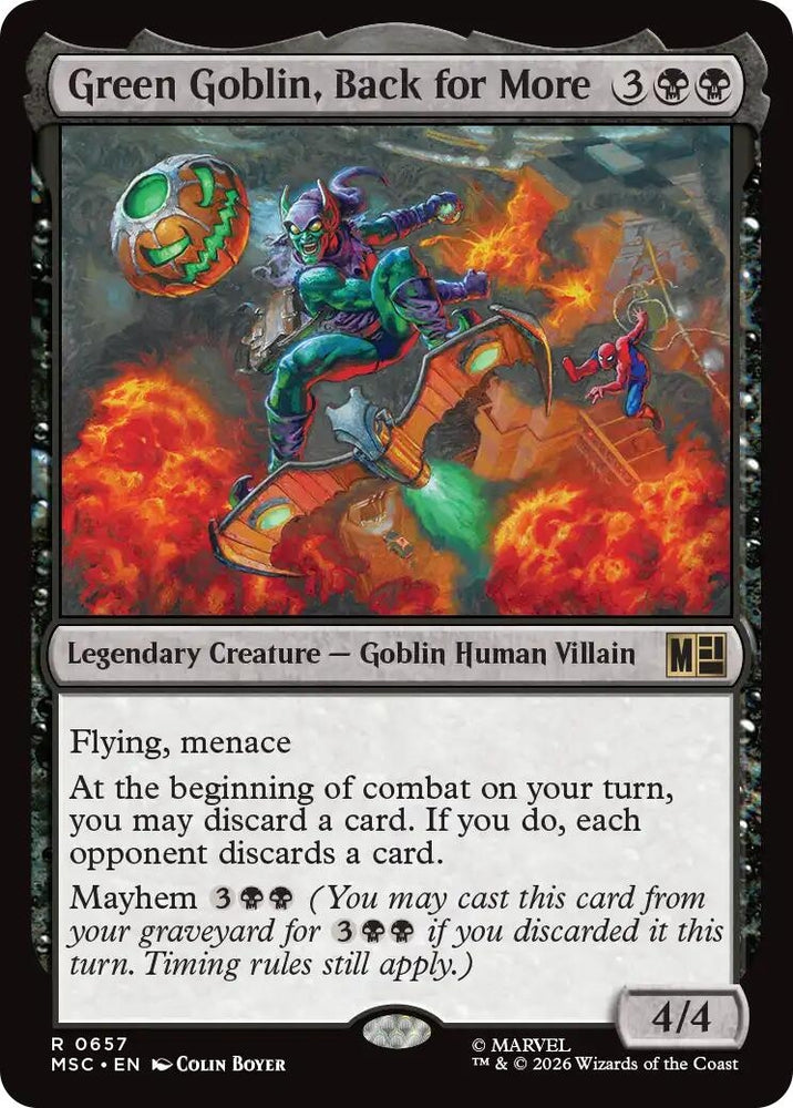 Image for Green Goblin, Back for More (657) (Commander: Marvel Super Heroes) - Magic: The Gathering