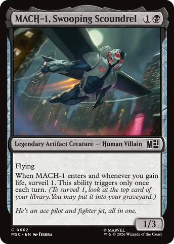 Image for MACH-1, Swooping Scoundrel (662) (Commander: Marvel Super Heroes) - Magic: The Gathering