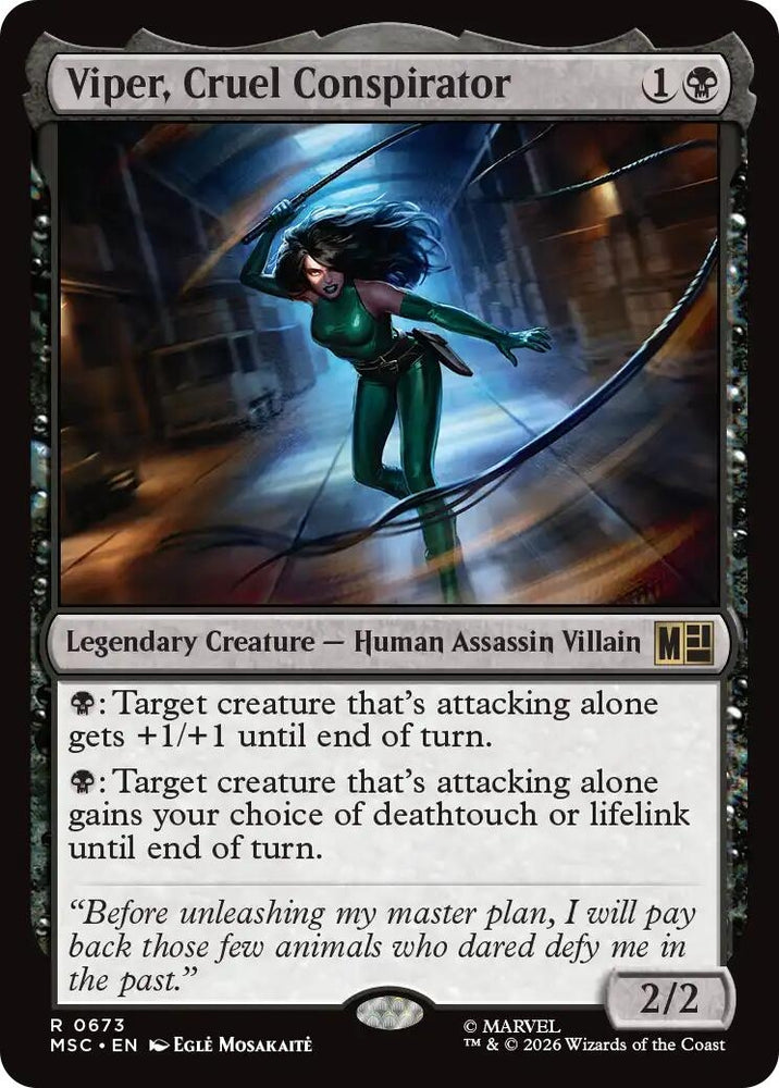 Image for Viper, Cruel Conspirator (673) (Commander: Marvel Super Heroes) - Magic: The Gathering