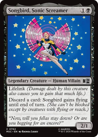 Image for Songbird, Sonic Screamer (762) (Commander: Marvel Super Heroes) - Magic: The Gathering