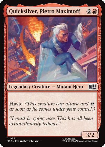 Image for Quicksilver, Pietro Maximoff (0551) (551) (Commander: Marvel Super Heroes) - Magic: The Gathering