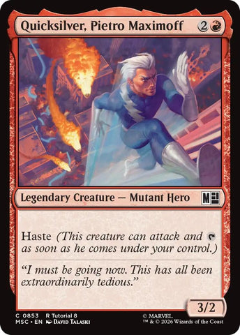 Image for Quicksilver, Pietro Maximoff (0853) (853) (Commander: Marvel Super Heroes) - Magic: The Gathering