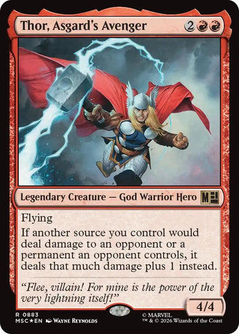Image for Thor, Asgard's Avenger (Surge Foil) (883) (Commander: Marvel Super Heroes) - Magic: The Gathering