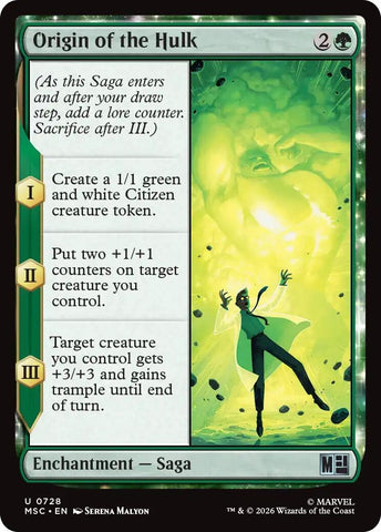 Image for Origin of the Hulk (728) (Commander: Marvel Super Heroes) - Magic: The Gathering