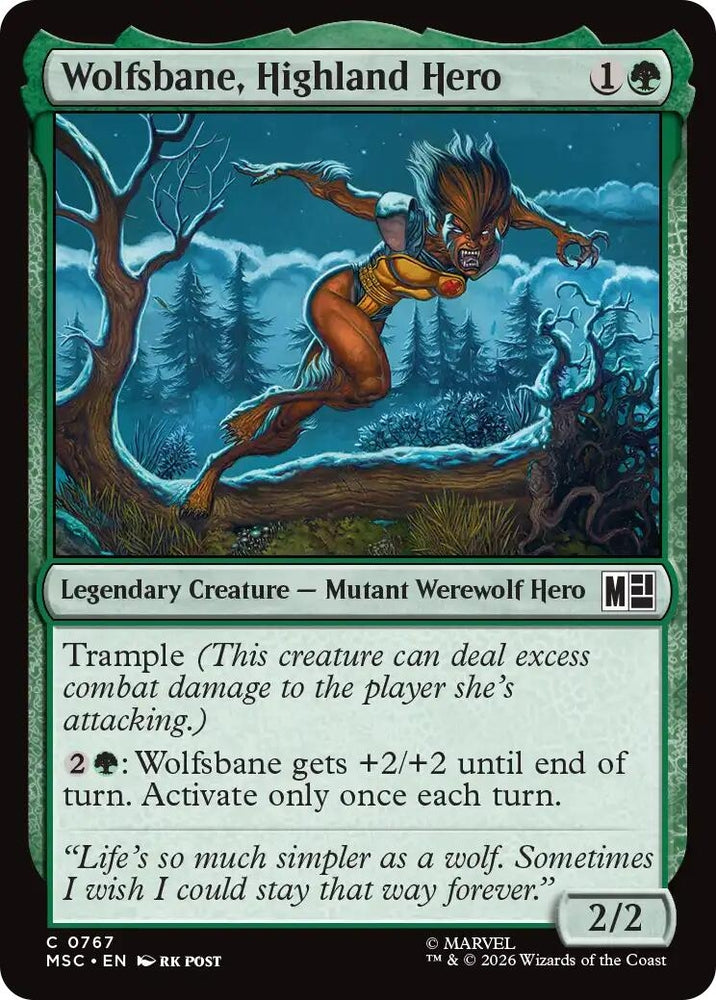 Image for Wolfsbane, Highland Hero (767) (Commander: Marvel Super Heroes) - Magic: The Gathering