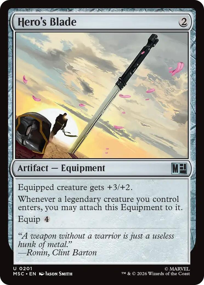 Image for Hero's Blade (201) (Commander: Marvel Super Heroes) - Magic: The Gathering