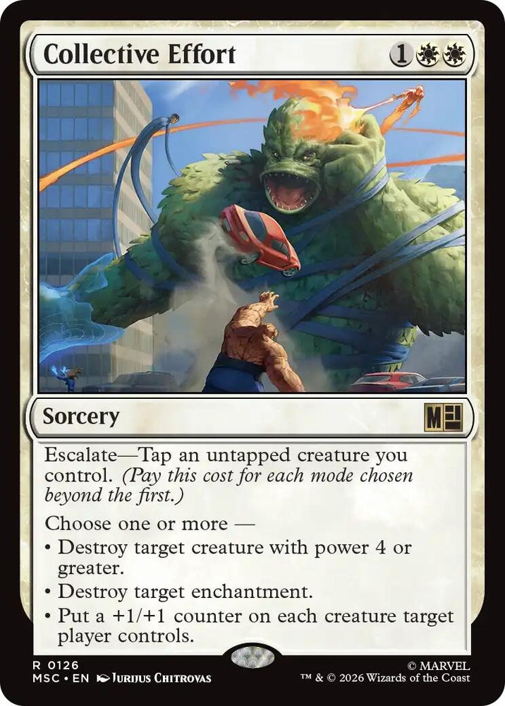 Image for Collective Effort (Surge Foil) (126) (Commander: Marvel Super Heroes) - Magic: The Gathering