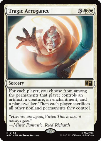 Image for Tragic Arrogance (Surge Foil) (144) (Commander: Marvel Super Heroes) - Magic: The Gathering