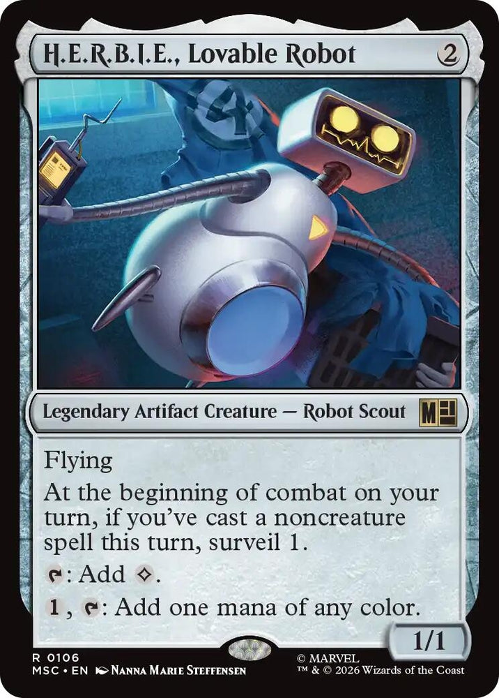 Image for H.E.R.B.I.E., Lovable Robot (106) (Commander: Marvel Super Heroes) - Magic: The Gathering