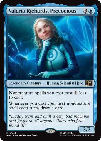 Image for Valeria Richards, Precocious (Surge Foil) (38) (Commander: Marvel Super Heroes) - Magic: The Gathering