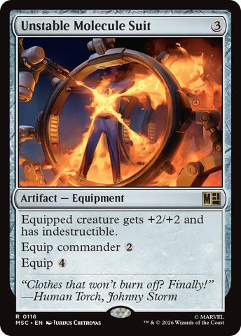 Image for Unstable Molecule Suit (Surge Foil) (116) (Commander: Marvel Super Heroes) - Magic: The Gathering